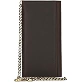 PINKPIN Mens Long Wallet with Chain, Genuine Leather Trifold Wallet RFID Blocking Anti-Theft Chain for Biker, Motorcycle (Brown)