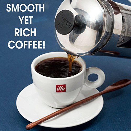 Espro Press P5 - French Press Coffee Press with Thick & Durable SCHOTT Duran glass + Bonus Wooden Stirring Spoon (with Coffee Filter, 18 oz)
