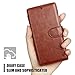 Mulbess Layered Google 5 Leather Case，Flip Phone Case Wallet with Magnetic Clasp for LG Google 5 Cover, Brown