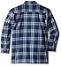Backpacker Men's Flannel/Quilt Lined Shirt Jacket, Blue/Green, Medium