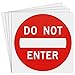 dealzEpic - No Entry/Do Not Enter Sign | Self Adhesive Vinyl Decal Sticker | Pack of 4 Pcs