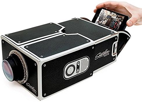 DIY Cardboard Version 2.0 Portable Smartphone Mobile Phone Projector For Home Theater - (Black)