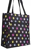 World Traveler Multicolor Pawprint Travel Tote Bag 12-inch