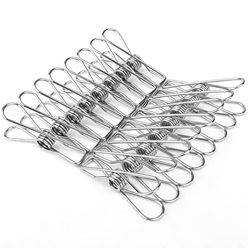 Layameis 40 Pack Clothes Pins, Chip Clips, Super Strong Spring Clips