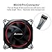 Case Fan, AMZtronics 3-Pack 12 RGB LED 120mm Quiet Edition High Airflow Adjustable Color LED Fan for Computer Cases, CPU Coolers, and Radiators