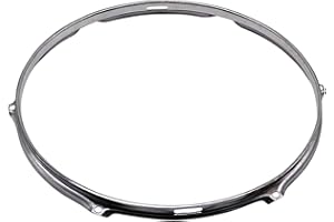 Aosekaa 6 Hole Drum Rim 6 Lug Batter Hoop Snare Drum Batter Bass Drum Hoop for Office Home Decor, 13inch Next Circle