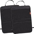 Kick Mat Car Seat Back Protectors with Odor Free, Premium Waterproof Fabric, Reinforced Corners to Prevent Sag, and 4 Mesh Pockets for Large Storage