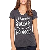 Juniors I Solemnly Swear That I Am Up To No Good Funny V-Neck T-Shirt