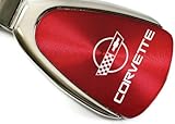 Chevrolet Chevy Corvette C4 Red Teardrop Key Fob Authentic Logo Key Chain Key Ring Keychain Lanyard