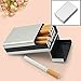 Tinksky Cigarette Case Lightweight Aluminium Silver Cigarette Box Cigar Protective Cover (Silver)