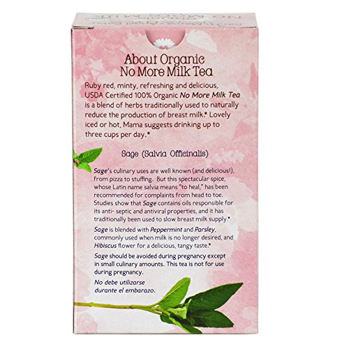 Earth Mama Angel Baby Organic No More Milk Tea for Weaning from Breastmilk, 16 Teabags/Box, Pack of 3
