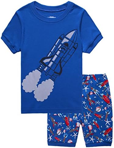 Babygarden Rocket Kids Little Boys' Cotton Clothes Short Pajama Set T-Shirt & Pants Size 2T