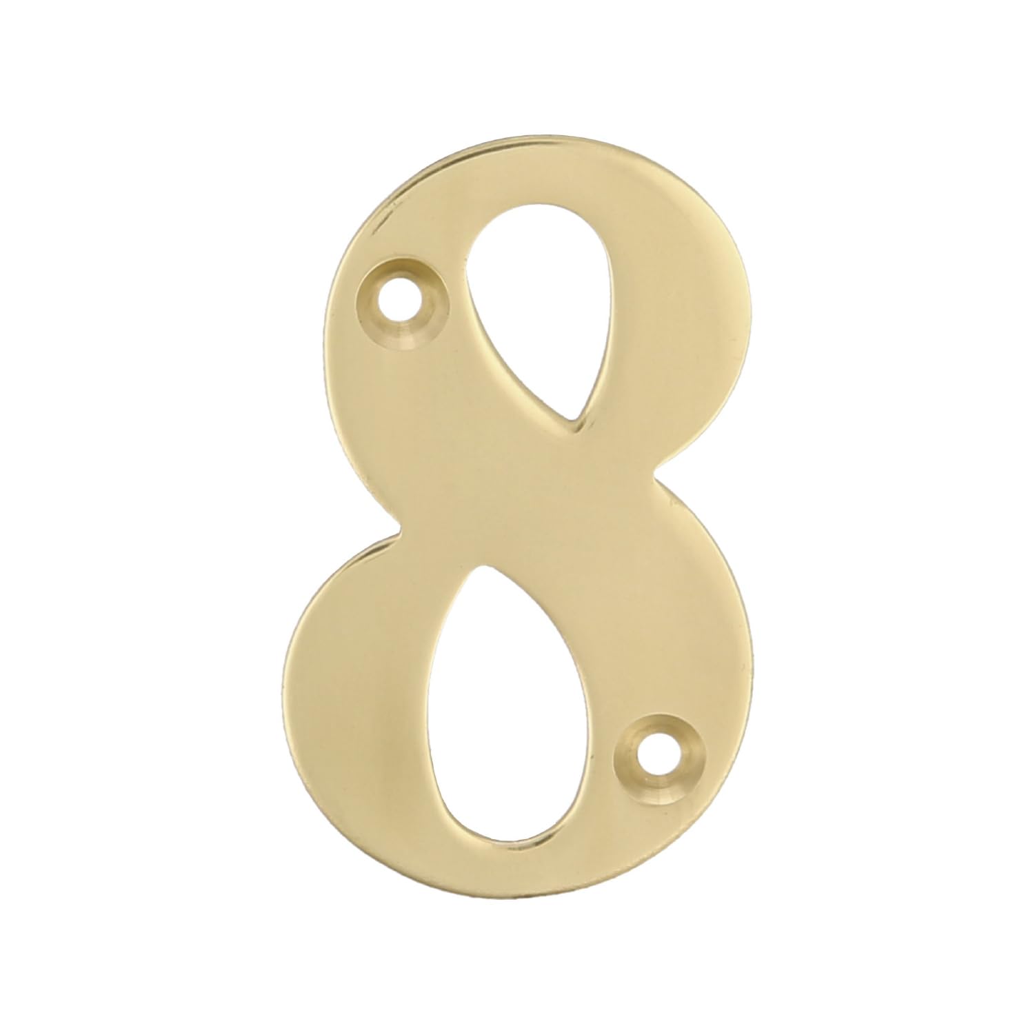 Amig Number 8 Polished Brass Interior and Exterior Screw Hole 100mm for Portals, Walls or House Faces, Gold Finish