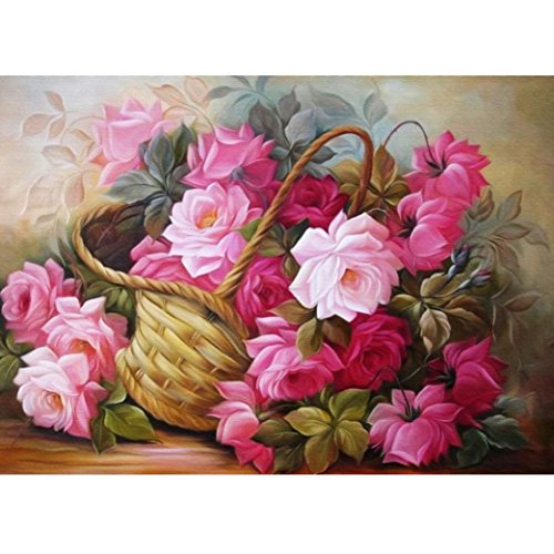 BSGSH Multicolor Flowers DIY 5D Diamond Painting Embroidery Cross Crafts Stitch Home Decor - Thumbnail 5