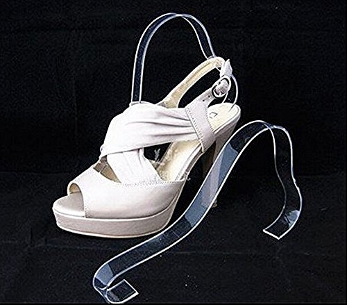 10Pcs (5Pairs) Clear Acrylic Sandal Shoe Store Shoe Retail Shop Display Stand Store Supports Shoe Inserts Tree Shaper Forms