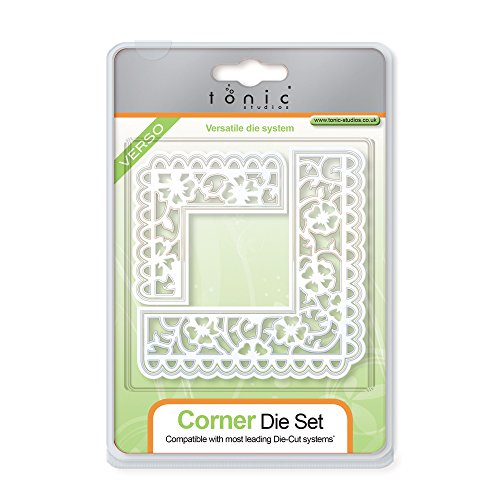 Tonic Studios 415E Verso Corner Dies - Pansy Bracket, Grey