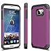 Tekcoo Galaxy S7 Case, [Tbaron Series] [Purple/Black] Shock Absorbing Hybrid Rubber Plastic Impact Defender Rugged Slim Hard Case Cover Shell for Samsung Galaxy S7 S VII G930 GS7 All Carriers