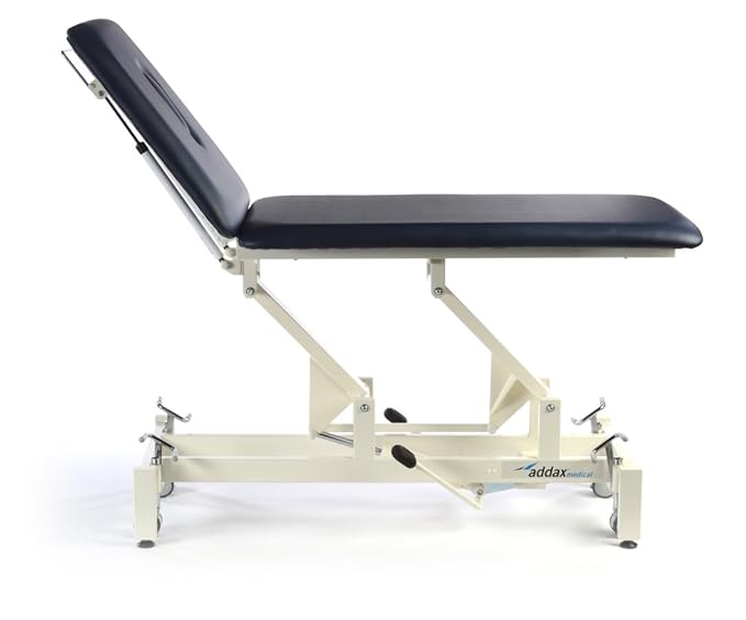 Addax Medical 2 Section Hydraulic Treatment Couch Blue Ideal for