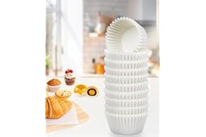 Non-stick 100-piece Standard Cup Cake Liners For Baking, Natural,Greasepro of Paper Muffin Liners, Food-Grade Baking Cup Tray