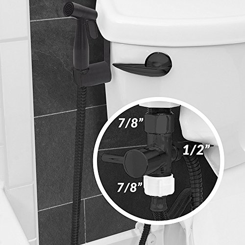 ShowerMaxx Premium Cloth Diaper Sprayer - Adjustable Handheld Toilet Bidet Water Cleaner - Complete Set with Hose, T-Valve, Tank/Wall Mount & Plumber's Tape - Oil Rubbed Bronze- Easy to Install & Use