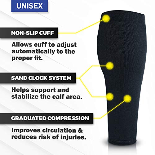 6 PowerLix+Calf+Compression+Sleeve+Pair