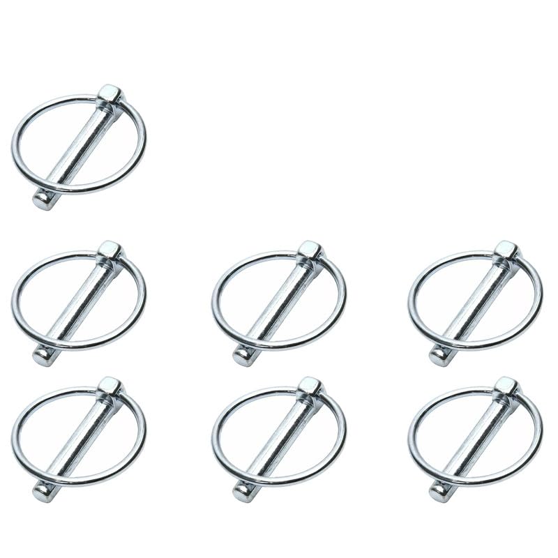 8mm x 45mm Linch Pins, Cotter Pin Lock Retaining Pins Trailers Tractors Mechanical, Silver 5 Pcs