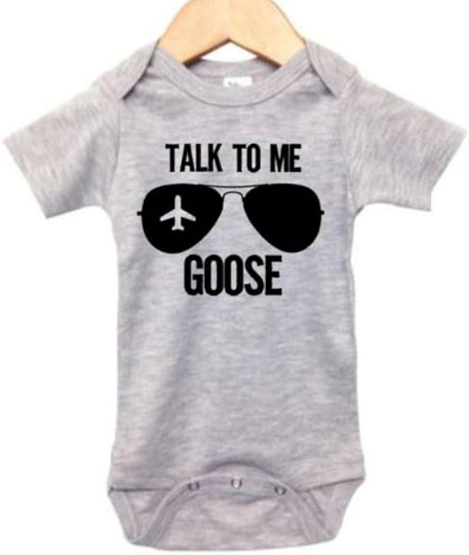 Top Gun Baby Onesie/Talk to Me Goose/Unisex Newborn