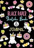 BLACK PAPER Sketch Book & Journal: A Journal And Sketchbook For Girls With Black Pages | Gel Pen Pap by Obsidian Paper Press