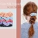 Scrunchies for Girls, 30 Pack Cute Scrunchies for Hair Including 10 Velvet Scrunchies, 10 Chiffon Flower Scrunchie and 10 Shiny Metallic Elastics Scrunchies, Hair Styling Accessories for Teen Girls