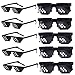Oeyeo Thug Life Glasses 8 Bit Pixelated Mosaic Gamer MLG Photo Props Party Sunglasses for Adults (12 Pixels)