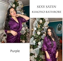 Ekouaer Women's Satin Robes Lightweight Silky Robe