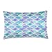 ALAZA Watercolor Ocean Sea Animal Cotton Standard Size Pillowcase 26 X 20 Inches Twin Sides, Rainbow Mermaid Scale Pillow Case Sham Cover Protector Decorative for Couch Ded