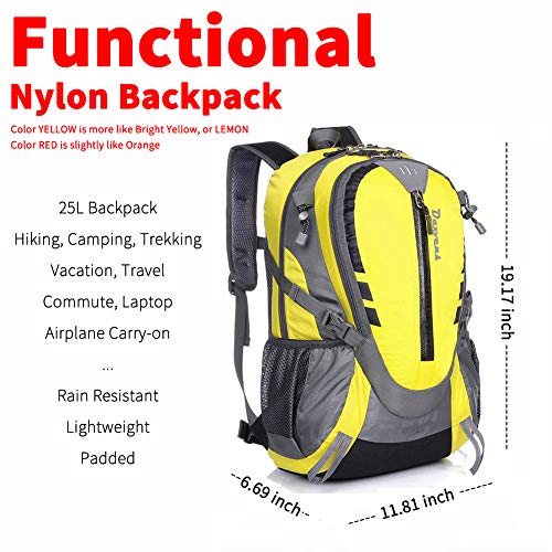 Daxvens Day Hiking Backpack Chest Waist Strap Small Lightweight Daypack