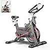 AJUMKER Indoor Exercise Bike Spinning Bike Adjustable Handlebars&Seat Gym Home Workout All-inclusive Fitness Bicycle Stationary Heart Rate Function LCD Display 330lbs Affordability (UK Stock)