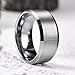King Will BASIC 10mm Tungsten Carbide Ring for Men Matte Polished Wedding Engagement Band Comfort Fit