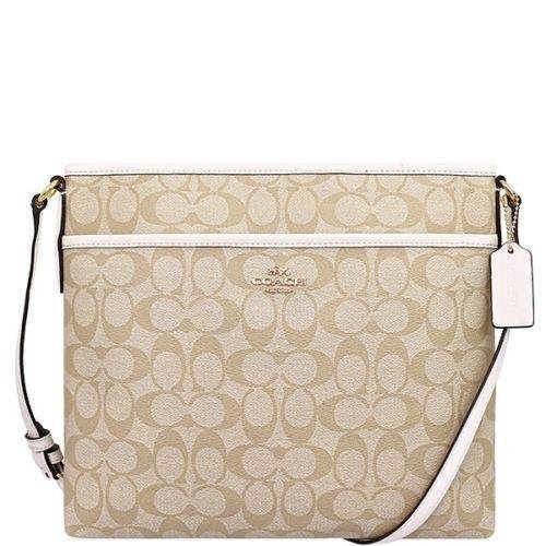coach cream shoulder bag