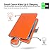 iPad Mini 2 Case, iPad Mini 3 Case Cover, iPad Mini Case, Cambond Slim Fit Auto Sleep/Wake Flip Case Cover with Card Slots and Stylus Holder, Protective Premium PU Leather (Orange)
