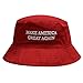 Bd2024 Trump Slogan Make America Great Again Bucket Hat with String Red