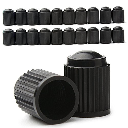 LanMa Valve Stem Caps Black Plastic Car Dustproof Caps Tire Wheel Stem Air Valve Cap (20Pcs) - Thumbnail 5