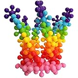 Clip Connect 100 Pieces | Diameter of 1.5 Inches | Interlocking Solid Plastic Building Blocks Discs Set STEM Educational Toy for Preschool Kids Boys and Girls | Safe Material for Kids