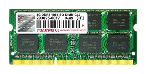 Transcend 4GB DDR3-1066MHz Notebook Memory