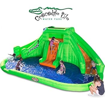 Amazon Com Blast Zone Crocodile Isle Inflatable Water Park And