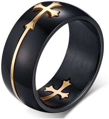 WEIDAN Can play creativeDetachableCrossesRings, titanium steel Men's Rings 68