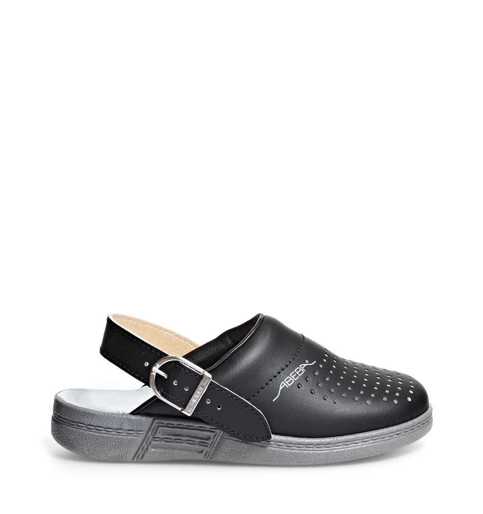 Abeba 7030-42 Size 42 "The Original Occupational-Clog Shoe - Black
