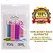 Sensory Chew Necklace for kids with Autism ADHD Oral Motor Chewing Biting Teething Needs - Self-Soothe Chewing Necklace (2-pack, Purple & Pink with Colored Cords) by Coolday.