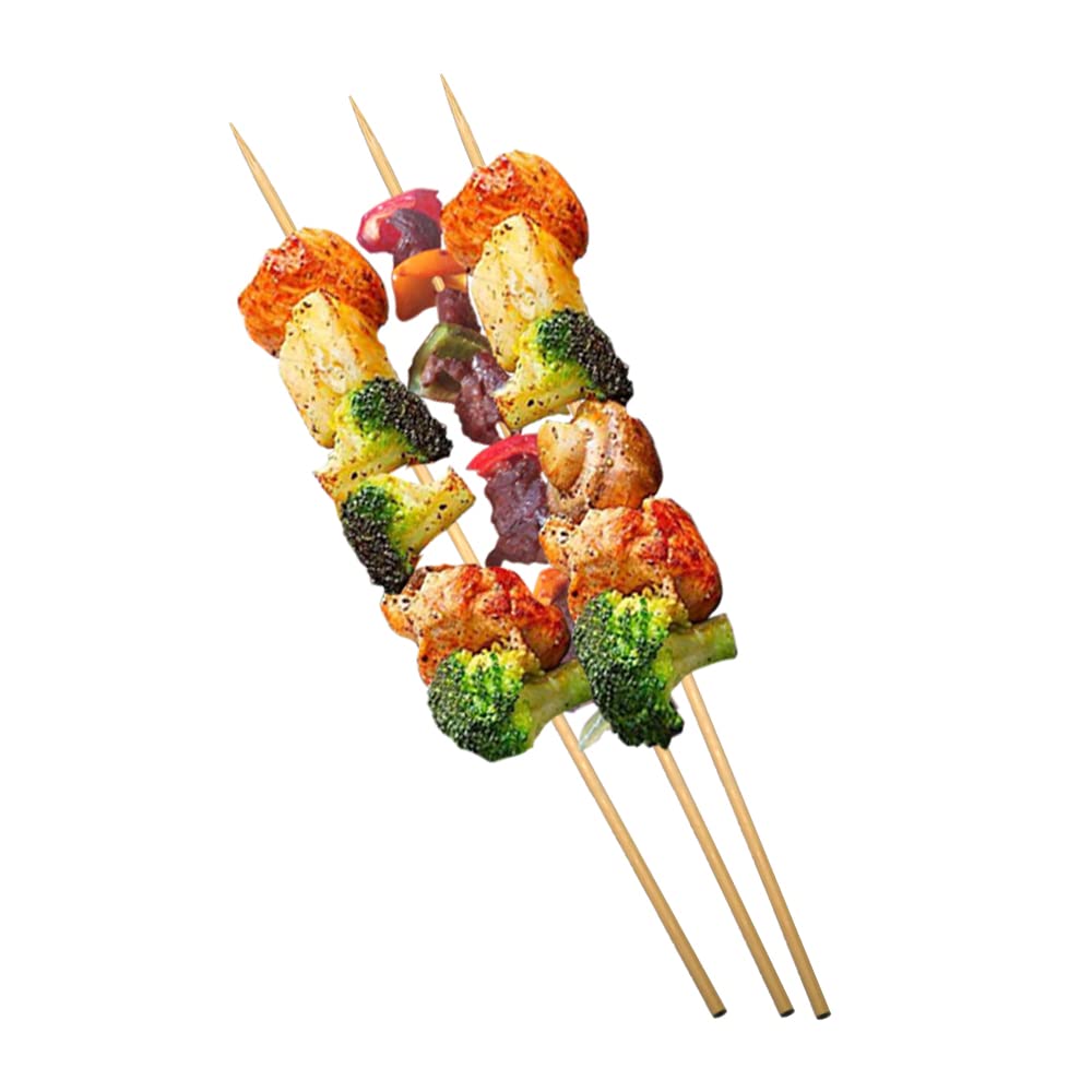 Ram© 300 Pieces Bamboo BBQ Skewers Wooden STICKS For BBQs Party Garden Kebab Chocolate Fountain Skewers 25CM