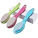 Rabbitroom 2-in-1 Natural Pumice Stone Foot Brush Callus Remover with Plastic Handle Feet File Callus Remover Pedicure Tool Exfoliating Scrubber for Dead Skin (Green)