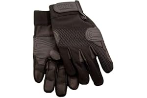 Rock-N-Rescue Rope Master Gloves - Version II, Lightweight, Breathable, Stretchable, Nylon Construction for Dexterity and Comfort, Leather Reinforced Palms for Protection, Large