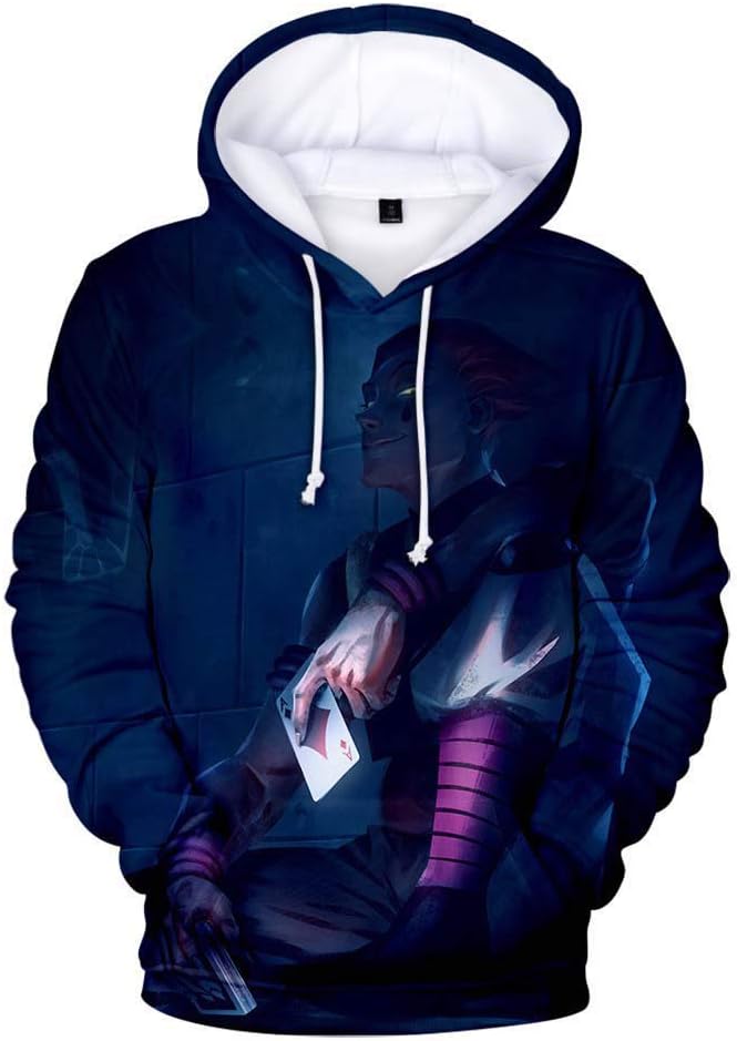 Hunterxhunter Hisoka Animation Digital Print Loose 3D with Cap Saloon Clothing