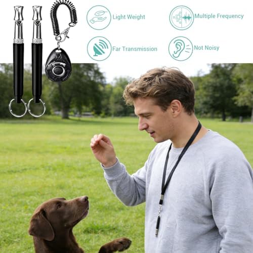 2 Stück Hundepfeife Rückruf, Lautlose Hochfrequenz Hundepfeife, Ultraschall Pfeife für Hundeerziehung & Hundetraining
